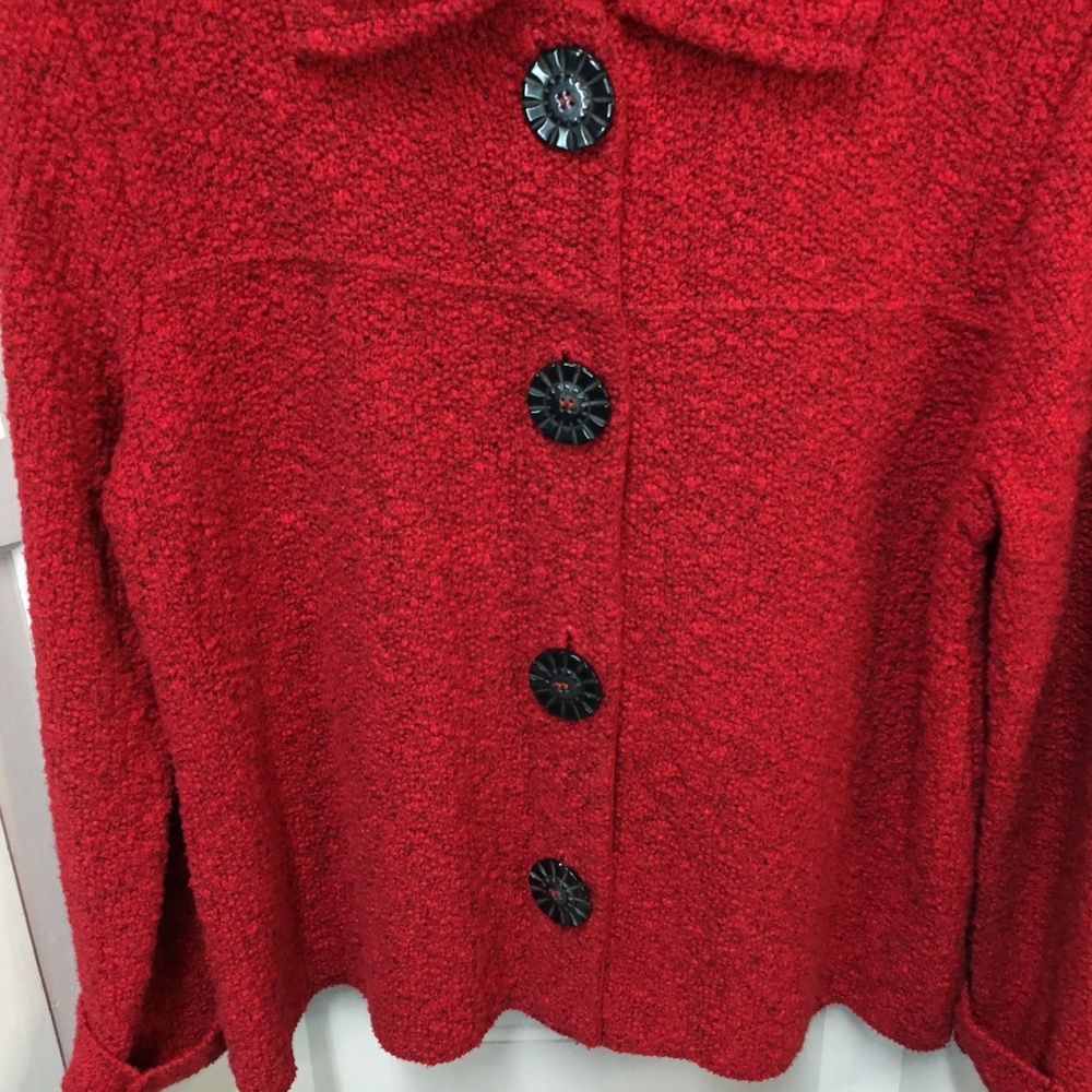 Willow Red Button Down Jacket/ Coat - image 4